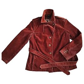 Autre Marque GANT Chaqueta Trench Corta de Pana Castaño