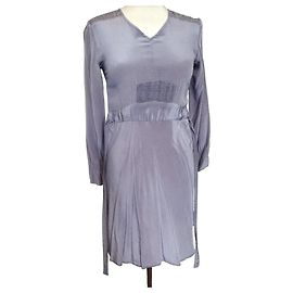 Autre Marque Abito lungo in seta lavanda Nocollection Lavanda