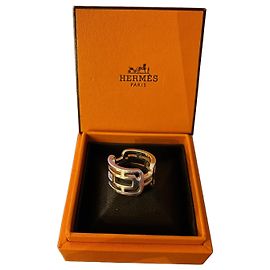 Anillo Hermès de plata Hardware de plata