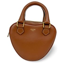 Céline Celine Heart Leather Mini Marrone