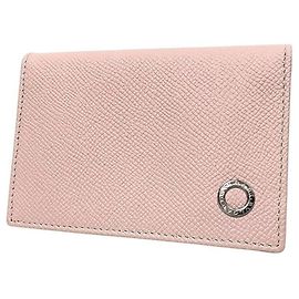 Bulgari Bvlgari Light Pink Silk Card Case Pink