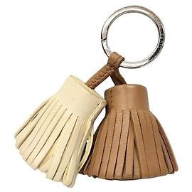 Hermès Hermes Carmen Unodos Keychain Charm Eggshell Caramel