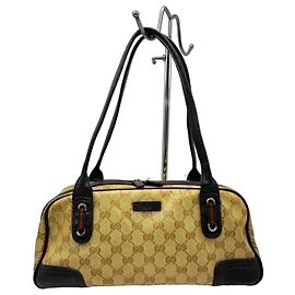 Gucci Borsa Bowling Monogram Princy Marrone Beige