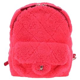 Chanel Coco Beach Quilted Terry Cloth Small Rosa