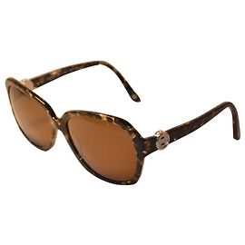 Óculos de sol Versace 4218-B em acetato tartaruga Marrom