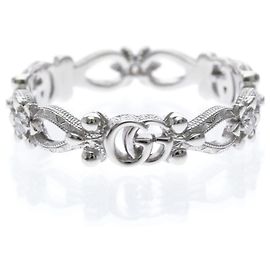 Gucci Flora Diamantring aus Weißgold Silber