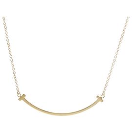 Autre Marque Collier Tiffany T Smile Small Size en or jaune 18K Doré