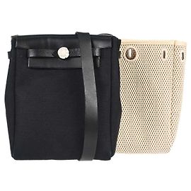 Hermès Hermes Herbag Toile and Leather TPM Noir