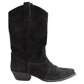 Autre Marque Saint Laurent Western Boots Wildleder Schwarz 37 Schwarz