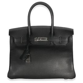 Hermès Birkin 30 PHW em couro Epsom Preto Preto