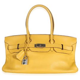 Hermès Soleil Clemence Shoulder Birkin 42 JPG PHW Jaune