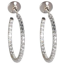 Orecchini a cerchio Tiffany & Co. Metro Medium Model in oro bianco e diamanti Altro