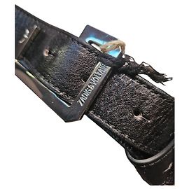 Zadig & Voltaire Pingente de bolsa em couro preto Preto Hardware prateado