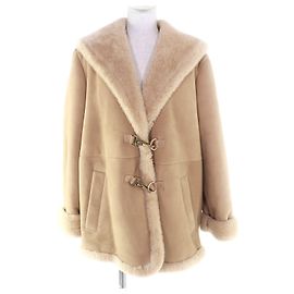 Cappotto in pelle di pecora COACH Mouton Beige