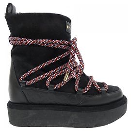 Louis Vuitton SKI PLATFORM Stieletten Shearling-Stiefel Schwarz