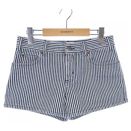 Pantaloncini Céline Blu Navy con Bordo Bianco Blu Altro