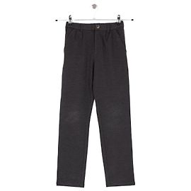 Bonpoint Pantaloni dritti in cotone grigi Grigio