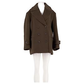 Autre Marque THE FRANKIE SHOP Brown Wool Coat Brown