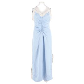Sandro Blue Viscose Long Dress Blue