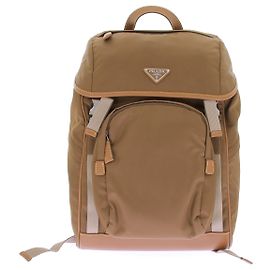 Prada Sac à dos en Re-Nylon Marron