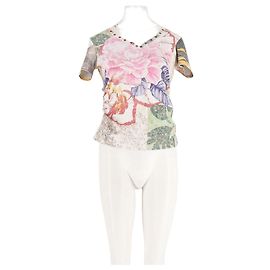 Desigual Top de algodón multicolor Multicolor