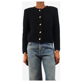 Ba&Sh Cardigan en gabardine bleu marine - size M Bleu Marine