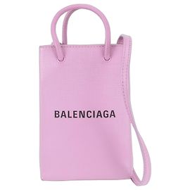 Balenciaga Purple Leather 2-Way Shoulder Bag Purple