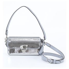 Sac baguette Coach Studio CM428 en cuir Argenté