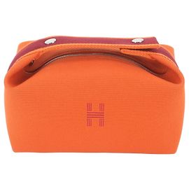 Hermès Hermes Bride à Black GM Pouch Orange