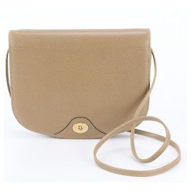 Bolsa tiracolo Christian Dior em couro bege Bege