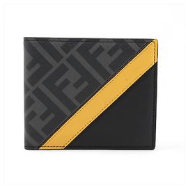 Fendi Zucca Leather Bi-fold Wallet Black