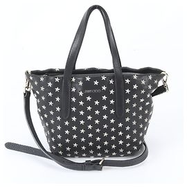 Jimmy Choo Mini Sarah Star Studded Leather Bag Schwarz