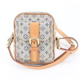 Louis Vuitton Monogram Mini Juliette PM Schultertasche aus Leder Blau