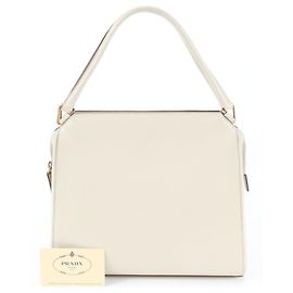 Borsa tote in pelle Prada B11026 Crudo