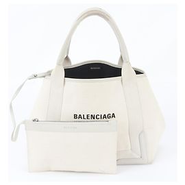 Balenciaga Navy Cabas Tote Bag Roh