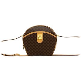 Céline Sac à épaule Celine Vintage Macadam Blazon Marron