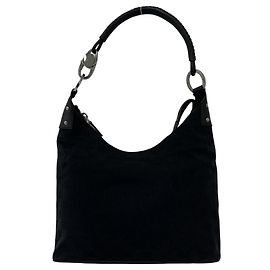 Gucci Black Canvas and Leather Handbag Black