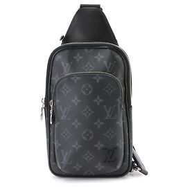 Borsa a tracolla Avenue PM Monogram Eclipse Louis Vuitton Nero Monogramma