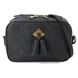 Borsa a spalla Louis Vuitton Monogram Empreinte Saintonge Nero