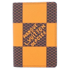 Louis Vuitton Damier Pop Organizer de Poche N40618 Card Case Orange Damier ebene
