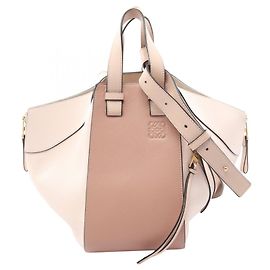 Bolsa de mão em couro 2-Way Loewe Hammock Small Rosa