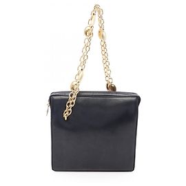 Sac à main en cuir noir Christian Dior Noir
