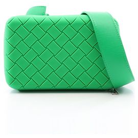 Bottega Veneta Intrecciato Shoulder Bag Green