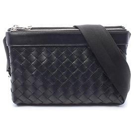 Bottega Veneta Intrecciato Duo Shoulder Bag Black