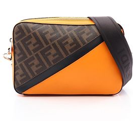 Fendi Diagonal Camera Case Brown Orange