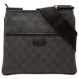Bolsa Tiracolo Gucci Black GG Supreme Preto