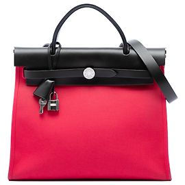 Hermès Pink Toile Herbag Zip 31 Pink Andere