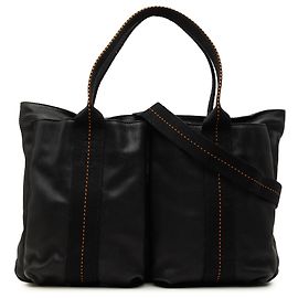 Hermès Black Derma Caravan Horizontal MM Nero