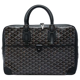 Goyard Black Goyardine Ambassade MM Noir