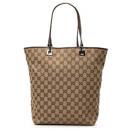 Gucci Beige GG Canvas Tote Beige